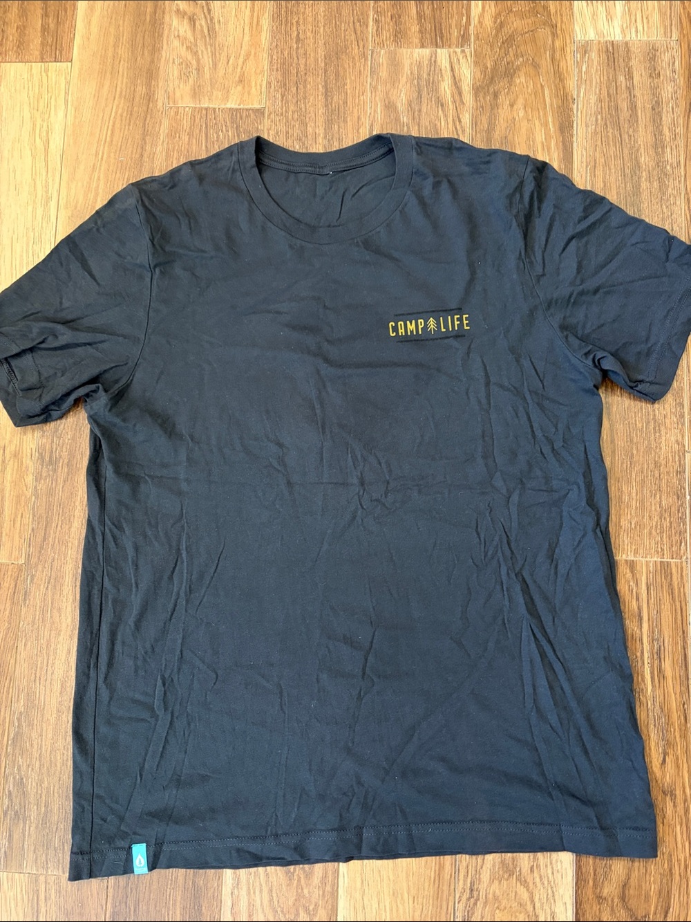 Camp Life Men's Black Graphic Tee